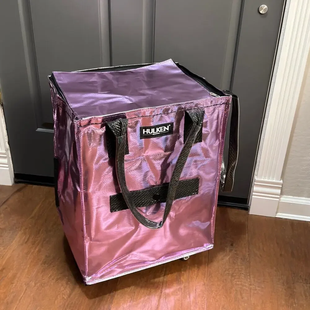Hulken Medium Metalic Lilac Purple Schelp Signature Rolling Tote Bag